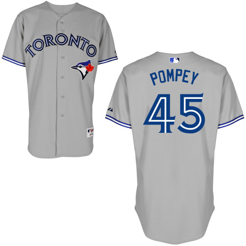 Dalton Pompey #45 MLB Jersey-Toronto Blue Jays Men's Authentic Road Gray Cool Base Baseball Jersey